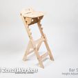 51f49afa1a4d7a465c2447d985fbbd74_display_large.jpg Free STL file Height Adjustable Bar Stool cnc・Template to download and 3D print
