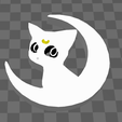 Gato-Sailor-Moon-para-decoración-2.png 3D file Sailor Moon Cat For Decoration😸・3D printer design to download