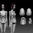 RGBA26.jpg BJD pregnant girl female system with baby Jayn ball jointed doll