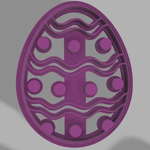 Egg 3- Easter Cookie/Dough Cutter 3D model