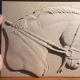 médaille buste de cheval cnc art