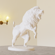 pose-1.png Lion roaring sculpture statue stl 3d print file