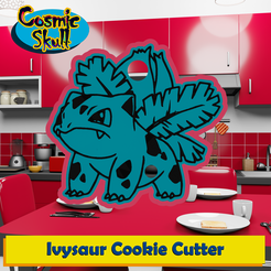 002-Ivysaur-2D.png STL-Datei Ivysaur Ausstechform・Modell zum Herunterladen und 3D-Drucken