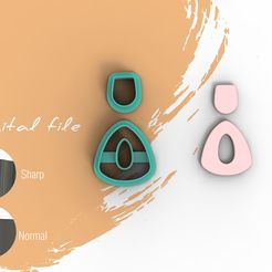 1.jpg STL-Datei Organic Combo T Polymer Clay Cutter | Digitale STL-Datei | 5 Größen | 2 Cutter-Versionen・Modell zum Herunterladen und 3D-Drucken