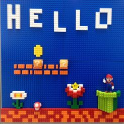 deco1.jpg Fichier STL gratuit Collaborate with Lego to decorate Mario world・Design imprimable en 3D à télécharger, Eunny