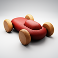 2.png Modèle 3D de voiture miniature en bois - Design classique et lisse Modèle à imprimer en 3D