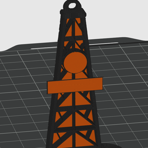 🗝️ Oilfield Drilling Rig Derrick Keychain・ 3MF File for 3D printing・Cults