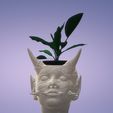 hannya-pot-a1.jpg VASE POT mask WOMAN ONI TRIBAL HANNYA 2 MEME FOR ENDER 3