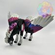 pegasus_03_wm2.jpg Fichier STL Pégase - Cheval articulé Flexi avec ailes (impression en place, pas de supports)・Design pour imprimante 3D à télécharger