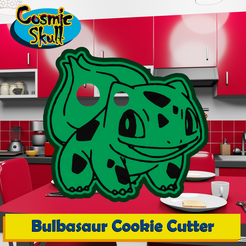 001-Bulbasaur-2D.png STL-Datei Bulbasaur Ausstechform・3D-Druck-Idee zum Herunterladen