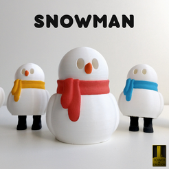 2.png Archivo STL MUÑECO DE NIEVE CON PATAS・Diseño para descargar y imprimir en 3D
