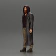 3DG-0006.jpg bearded man stands confidently adorned in a stylish hoodie and a flowing long coat