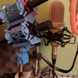 DoubleBarrelShotMount.png STL file Dual Shotgun / Pencil SDC Microphone Mount - Hula-Cow Studios A.K.A. "Double-Barrel Shotgun Mic Mount"・3D printer design to download