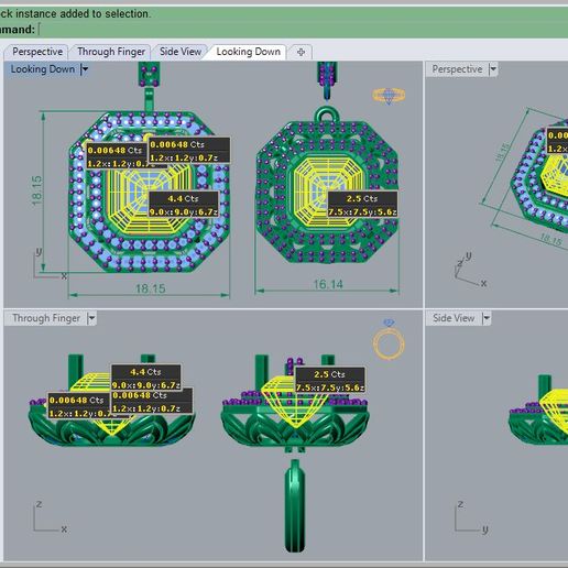 view.jpg Télécharger fichier OBJ Ensemble s 02 pendentif et boucle d'oreille • Modèle pour imprimante 3D, Regalia3D