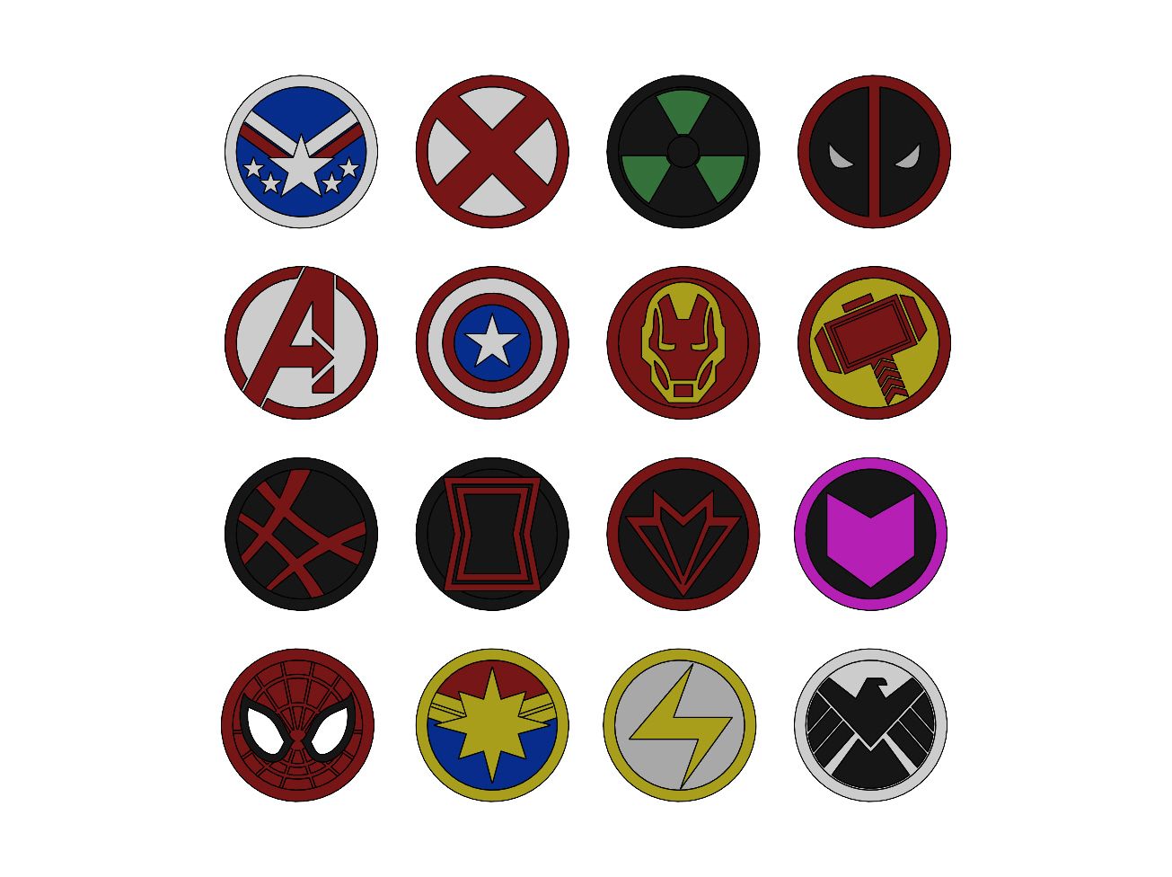 stl file superhero logos and coins 3d print model 3d printing idea to download cults