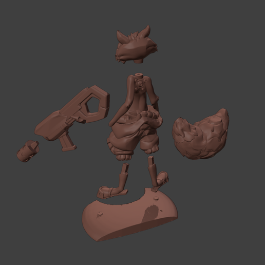 🚀 Rocket Raccoon 3d Print・ 3D File for 3D printing・Cults