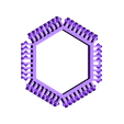 hollow_hexagon_8.stl Cutaway, Hollow Elements