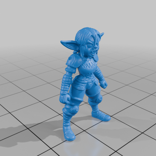 👺 Goblin Figther/Rogue Chibi/Anime (DND / TTRPG)・Free 3D File for ・Cults