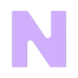 FACE N 0.4.stl 3d print - LETTERS - "n" and "N" - 250mm