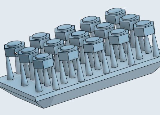 Tamiya HEX Screw Caps 3D model