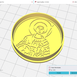 1.png STL-Datei Sankt Georg Ausstechform / Sveti Đorđe Đurđic Modla・Modell für 3D-Drucker zum Herunterladen