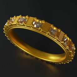 1.jpg 3D file Diamond Ring・Model to download and 3D print