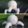 articulated-3D-printed-geometry-dash-sphere-spider-poses-2.png Articulated easy to build sphere geometry dash robot spider. Small storage, Fully scalable, it can be a piggy bank