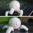 articulated-3D-printed-geometry-dash-sphere-spider-poses-2.png 铰接式机器人蜘蛛球形几何冲刺器，易于构建，存储空间小，完全可扩展，它可以是一个小猪储蓄罐