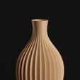 striped-bottle-vase-slimprint-vase-design.jpg Bottle vase with texture, (vase mode stl) | Slimprint