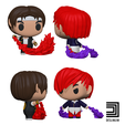 Iori-Mini-03.png 3D-Datei Bundle Kit Kyo und Iori KOF THE KING OF FIGHTERS TOYART・3D-druckbares Design zum Herunterladen