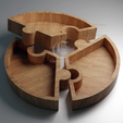 2.png Round Shaped Puzzle Tray 3 pieces - 3D STL file and vector files - Dxf, Svg, Eps, Pdf, Ai for CNC