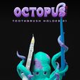 FEED-75.jpg Octopus Toothbrush Holder - Standing