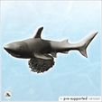 1-PREM.jpg White Shark on Ocean Reef (20) - Animal Savage Nature Circus Scuplture High-detailed