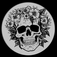 5a.png Floral skull lithopane lightbox - 5