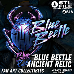 1.png STL file Blue Beetle Ancient Relic・3D print design to download
