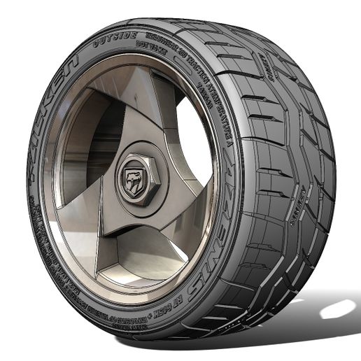 Dodge Viper II 1995-2002 rims set 3D model