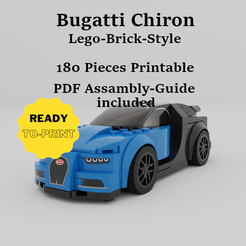 1.png Fichier 3D Lego Style Brick Bugatti Chiron・Objet imprimable en 3D à télécharger
