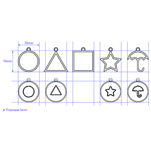 Squid-Game-Ornaments-Size.png Set de décorations pour le jeu du calamar