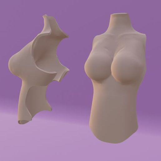 👾 Torso Extra Breast・ STL File for ・Cults