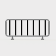1.png Diorama - Barrière de contrôle des foules - Clôture (STL FILE)
