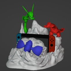 blender_2023-04-26_01-38-05.png Free STL file The Weather Trio Switch Stand・3D printer model to download