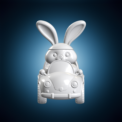 Bunny Car 3D Print Model