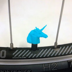 bike-unicorn-blue.png Файл STL Unicorn Car Truck Bike Bicycle Van Tire Tyre Wheel Valve Stem Caps Cover・Модель для загрузки и печати в формате 3D