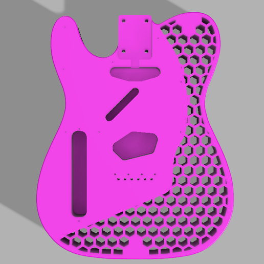 purple.png Custom Fender Telecaster Hexagon Design Pattern Left Handed