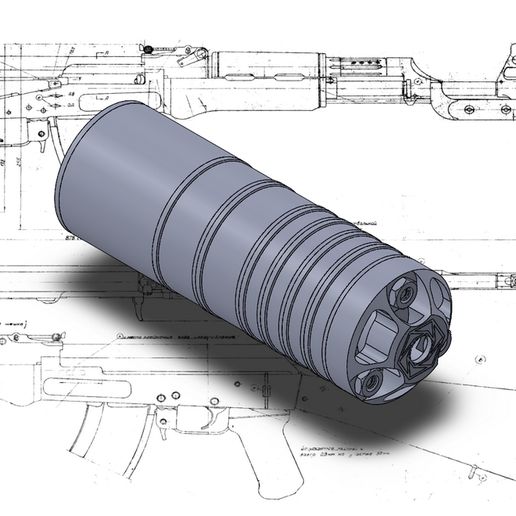🔫 Hexagon Silencer - Kizuna Works model (M24x1,5RH/M14x1LH
