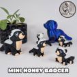 1.jpg Flexi Mini Honey Badger | Print In Place | No Supports