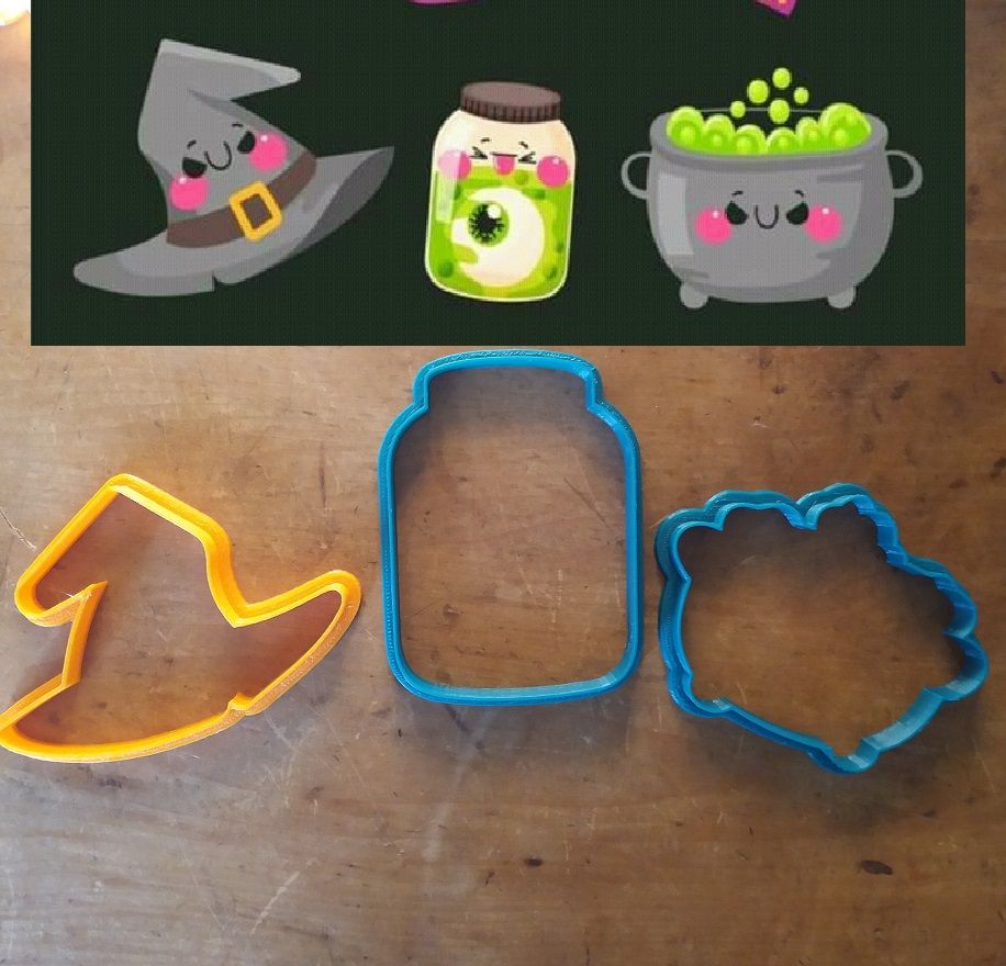 Download STL file Set of 3 halloween cookie cutters- • 3D print model ...