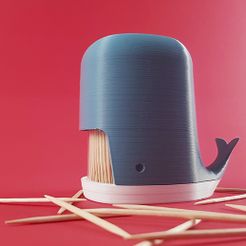 Base.jpg STL file Toothpick Stand Whale・3D print design to download