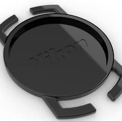 nikon lenscap holder render.jpg Free STL file Nikon lenscap holder, nikon lens cap holder・3D printable object to download, Luka3dStudio