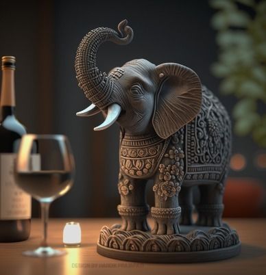 Main-Pic.jpeg Auspicious Elephant - "Gajraj" 3D STL File for DIY Home Decor